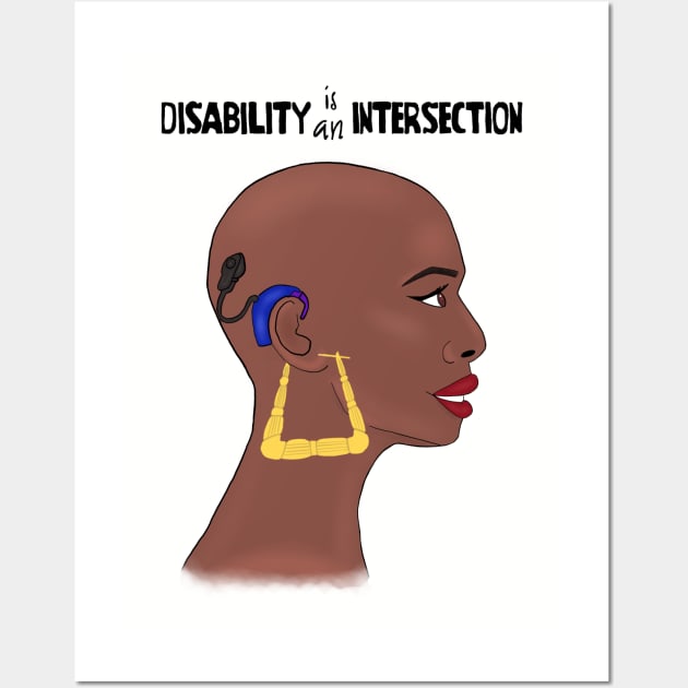 Disability Is An Intersection Cochlear Implant Wall Art by Dissent Clothing